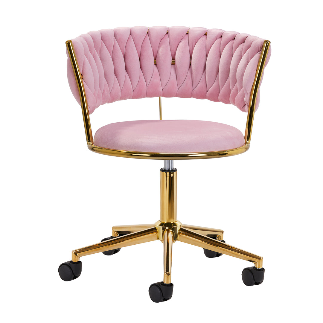 Chaise Pivotante 4Rico QS-GW01G Velours Rose