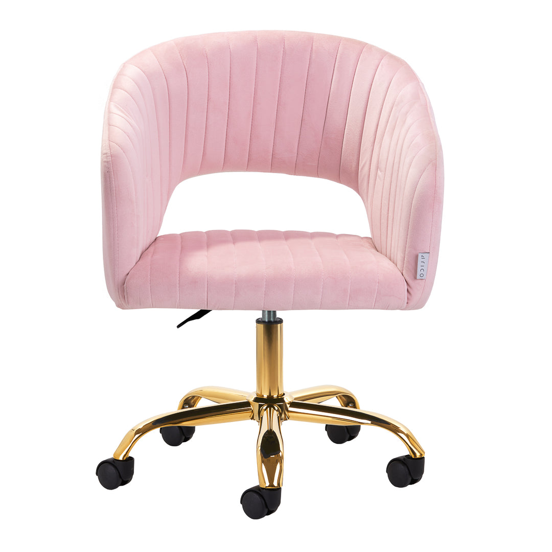 Chaise Pivotante 4Rico QS-OF212G Velours Rose