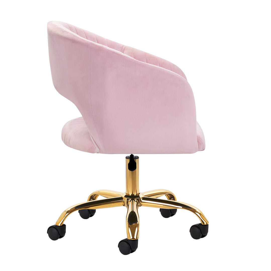 Chaise Pivotante 4Rico QS-OF212G Velours Rose