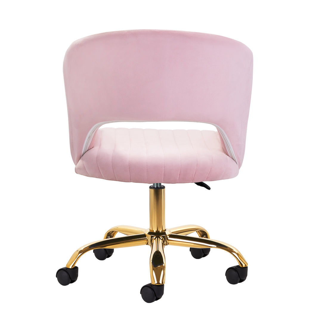 Chaise Pivotante 4Rico QS-OF212G Velours Rose