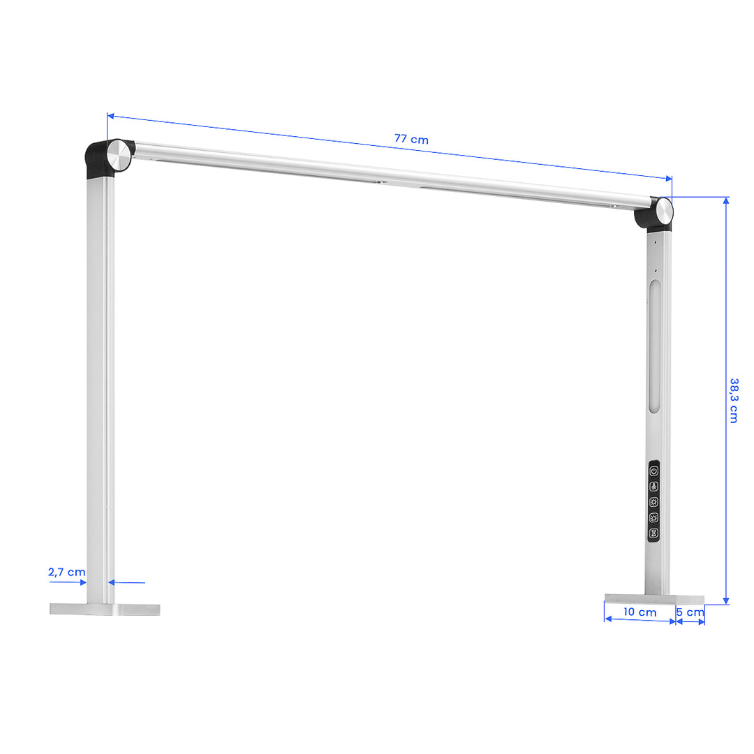 Lampe Manucure LED avec Intensité et Couleur Réglables Glow ProLux Argent - image 5