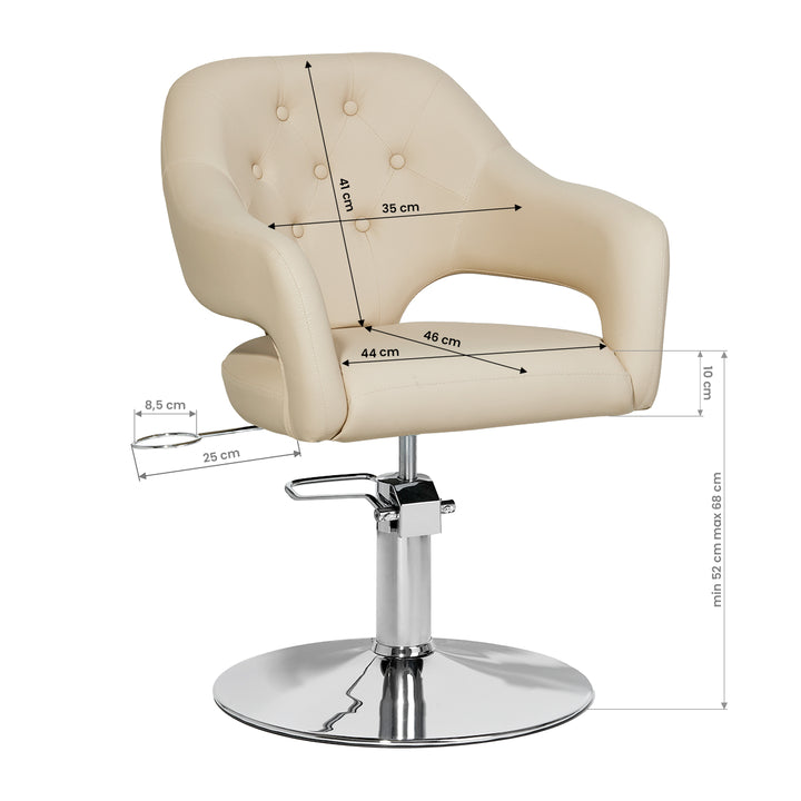 Fauteuil de Coiffeur Gabbiano Parma Beige