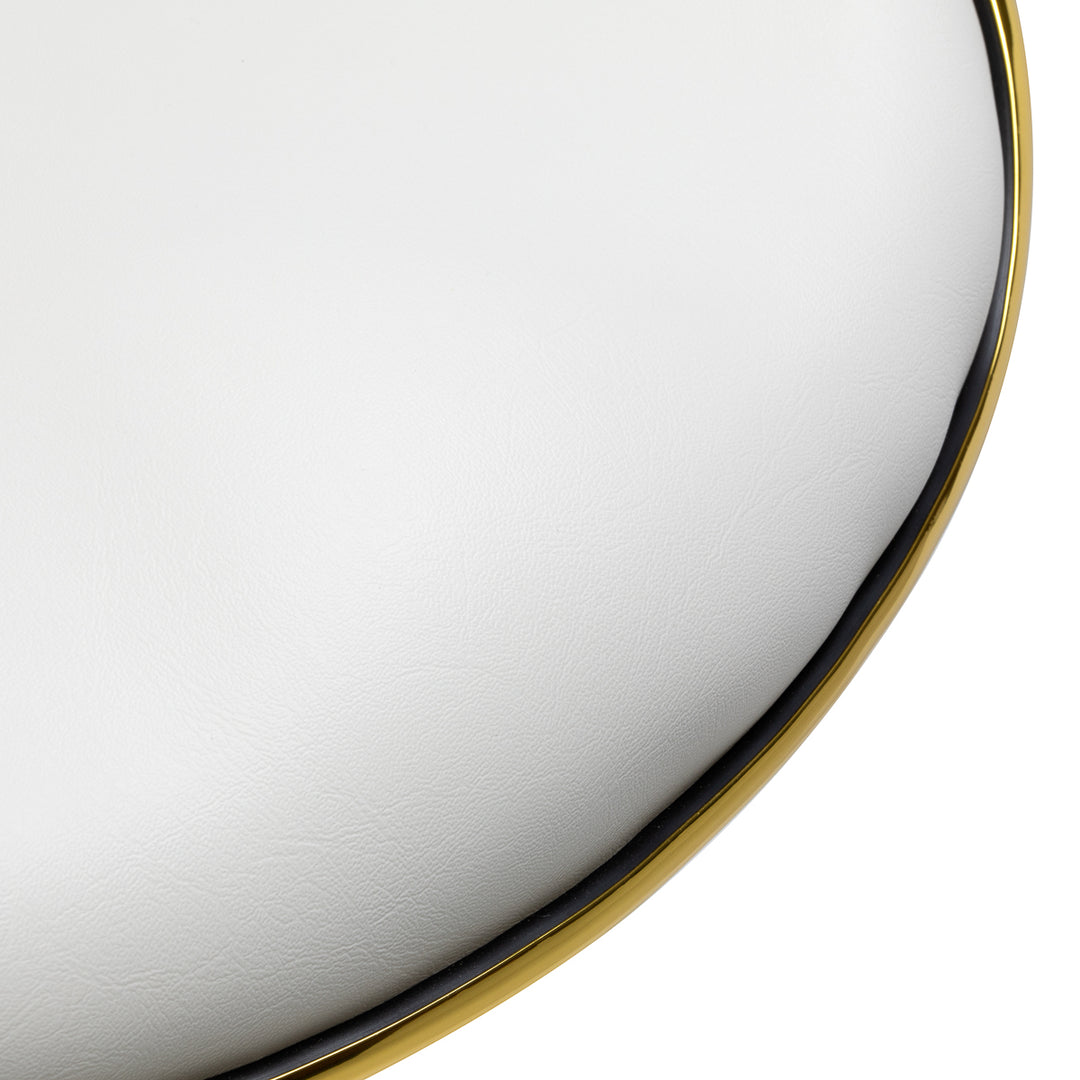 Chaise de Salon à Roulettes Réglable Gabbiano Q-4599G Or-Blanc - image 5