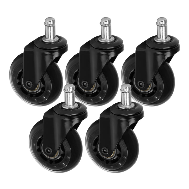 Jeu de Roulettes Tabouret Roll Speed Noir 5 pièces