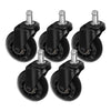 Jeu de Roulettes Tabouret Roll Speed Noir 5 pièces