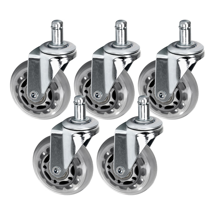 Jeu de Roulettes Tabouret Roll Speed Argent 5 pièces