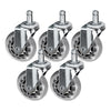 Jeu de Roulettes Tabouret Roll Speed Argent 5 pièces