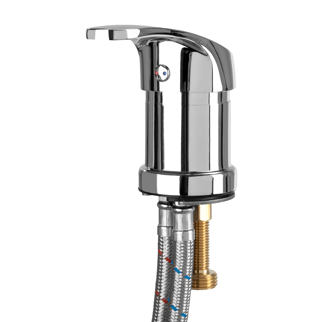 Robinet avec Douche Pluie pour Bac Coiffeur Gabbiano Chrome-Noir - image 6