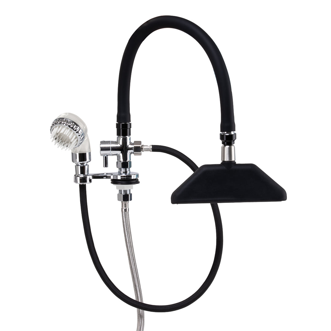 Robinet avec Douche Cascade pour Bac Coiffeur Gabbiano Chrome-Noir