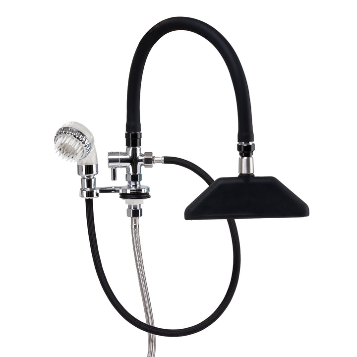 Robinet avec Douche Cascade pour Bac Coiffeur Gabbiano Chrome-Noir