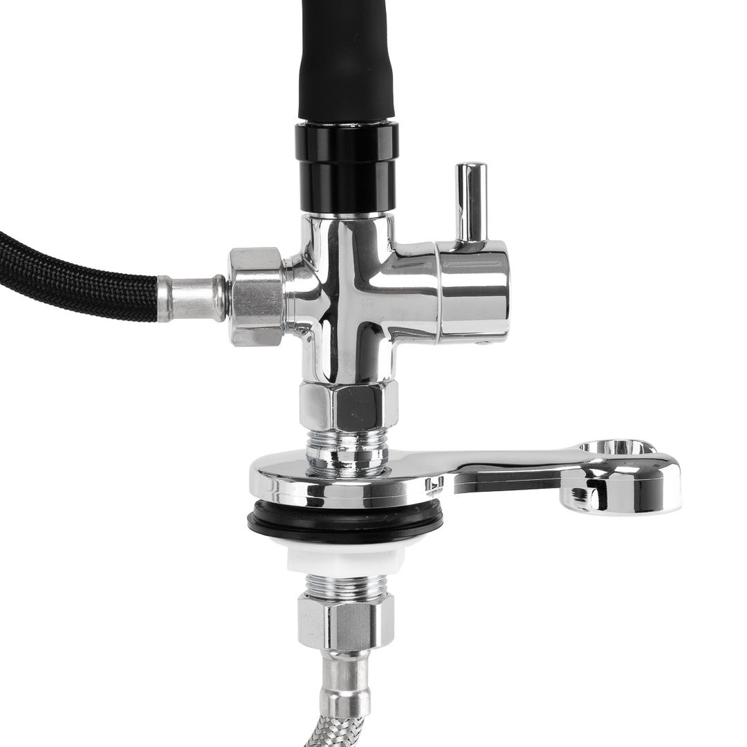 Robinet avec Douche Cascade pour Bac Coiffeur Gabbiano Chrome-Noir - image 5