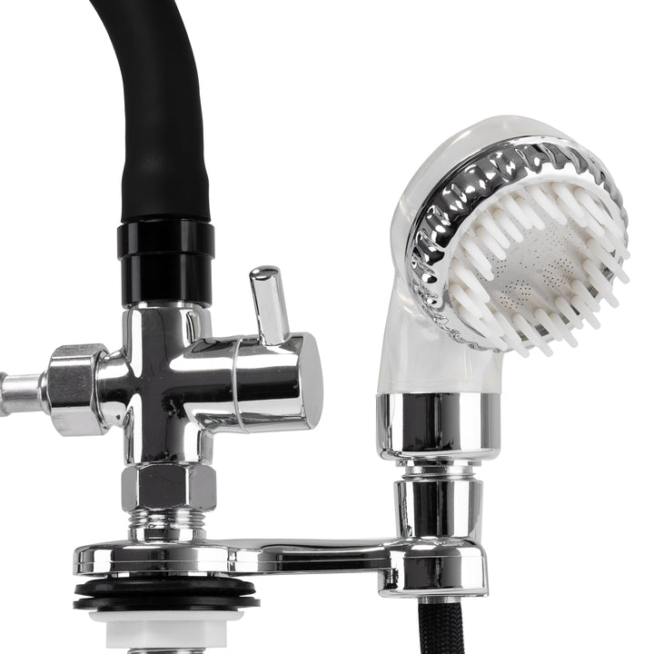 Robinet avec Douche Cascade pour Bac Coiffeur Gabbiano Chrome-Noir - image 7