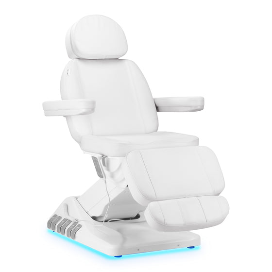 Fauteuil Esthétique Électrique Sillon Luxury à 3 Moteurs Blanc + Pédale