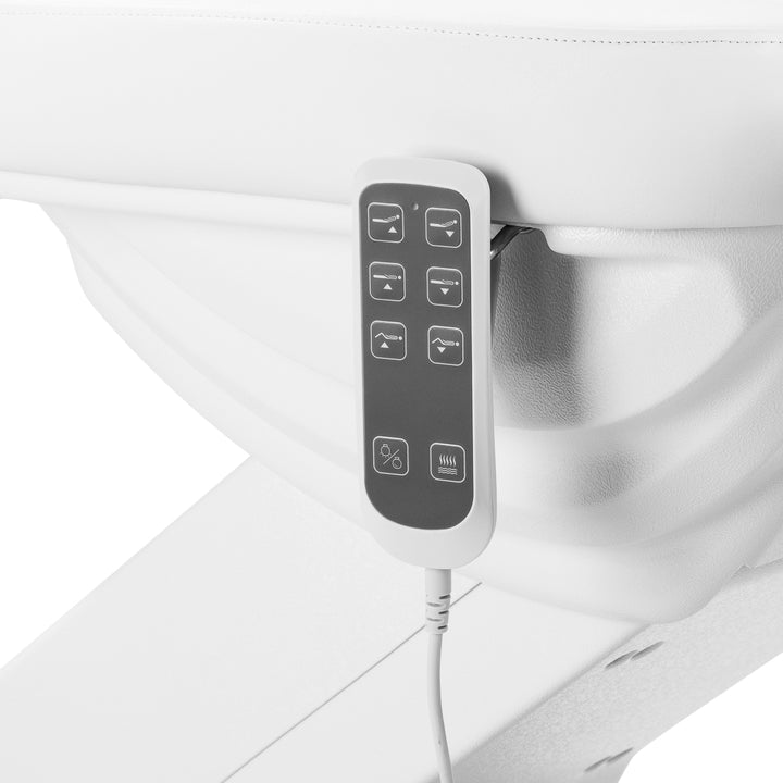 Fauteuil Esthétique Électrique Sillon Luxury à 3 Moteurs Blanc + Pédale 9
