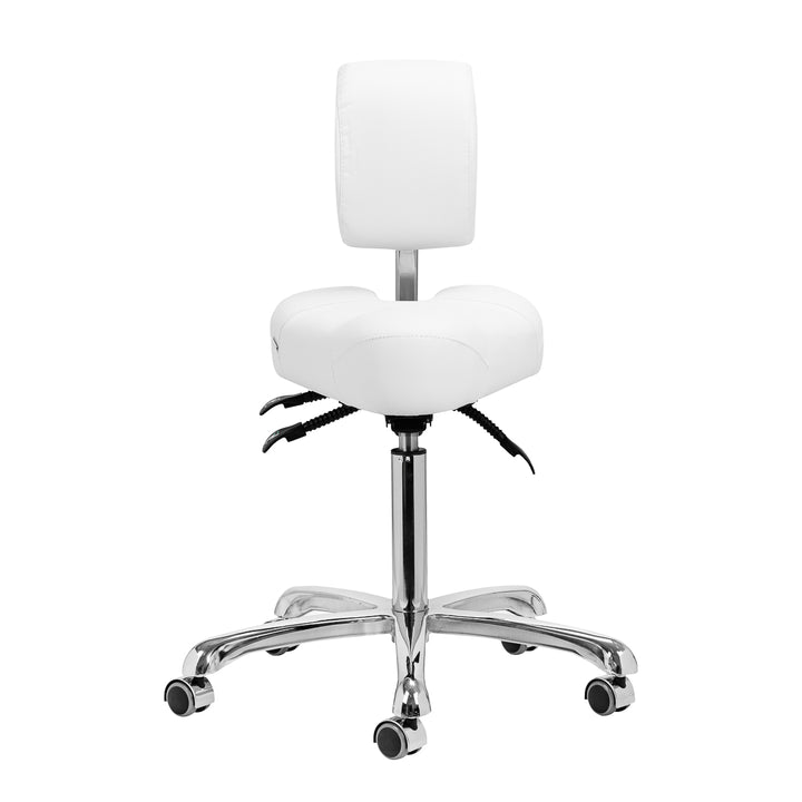 Tabouret avec Dossier et Siège Inclinable Giovanni 1005 Blanc