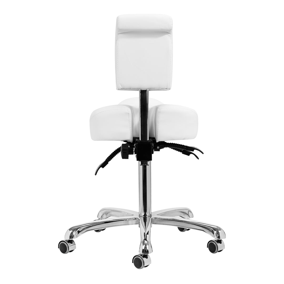 Tabouret avec Dossier et Siège Inclinable Giovanni 1005 Blanc