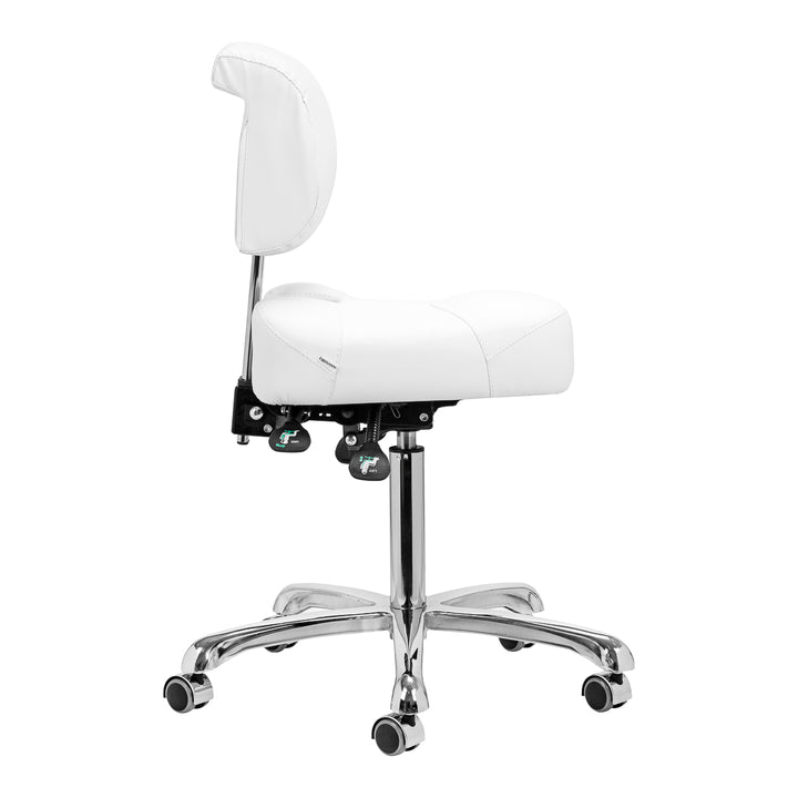 Tabouret avec Dossier et Siège Inclinable Giovanni 1005 Blanc