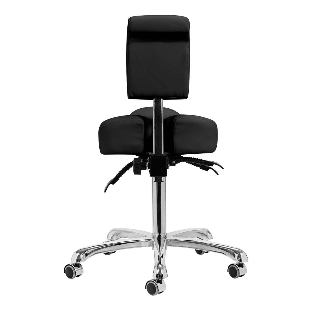 Tabouret avec Dossier et Siège Inclinable Giovanni 1005 Noir