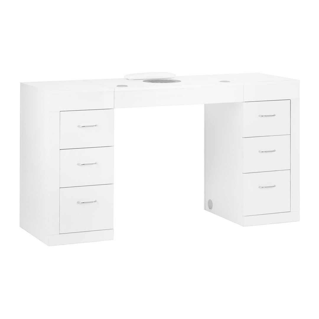 Table Manucure 324 avec Aspirateur Blanc