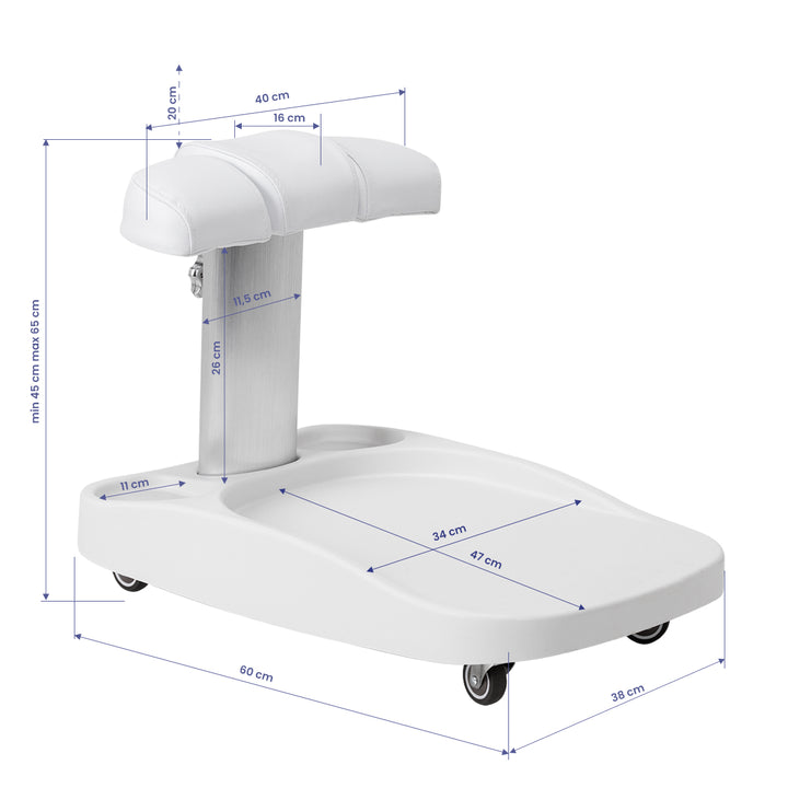 Chariot avec Repose-Pieds pour Bain de Pieds Azzurro Blanc - image 10