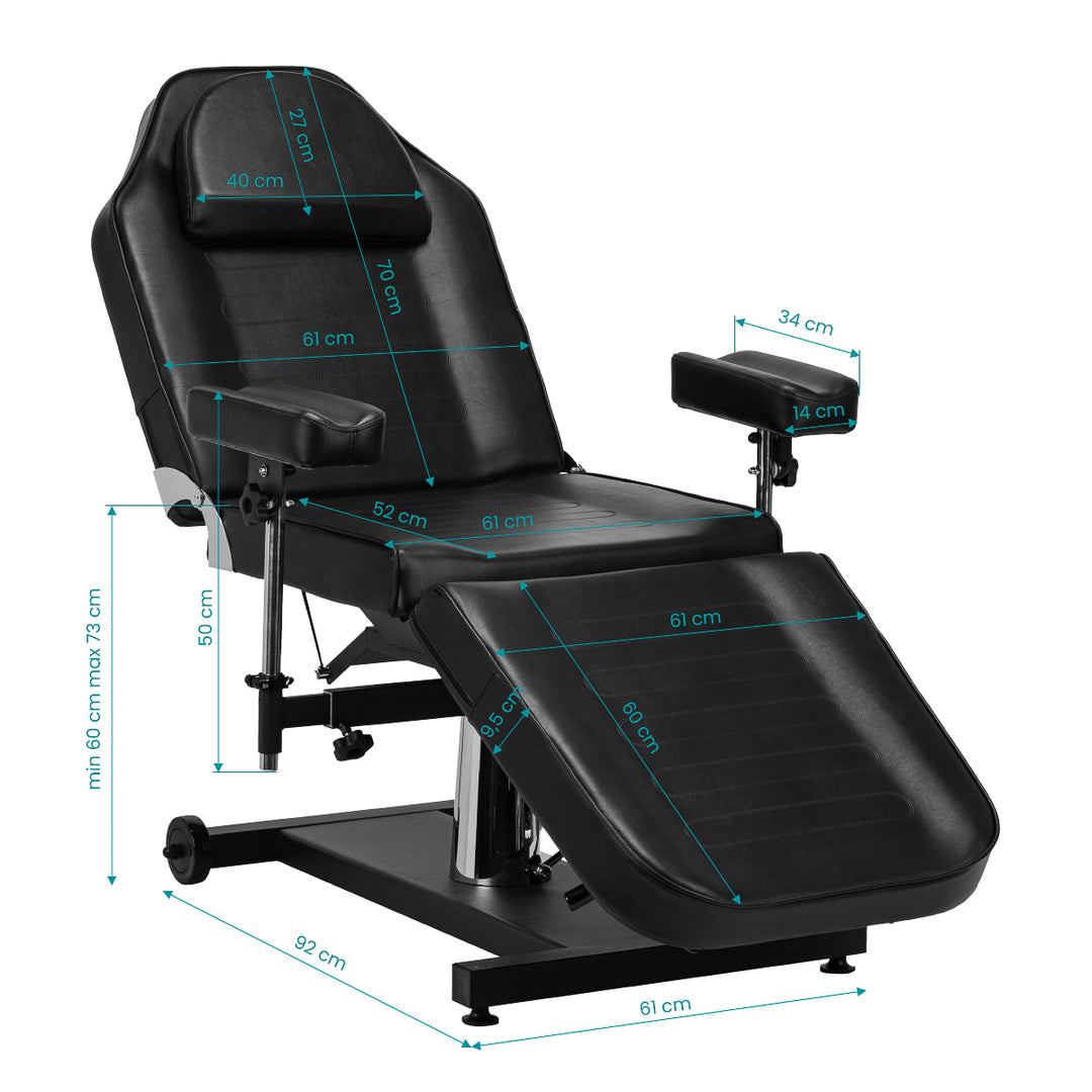 Fauteuil Tatouage Hydraulique Pro Ink 322F Noir - image 14
