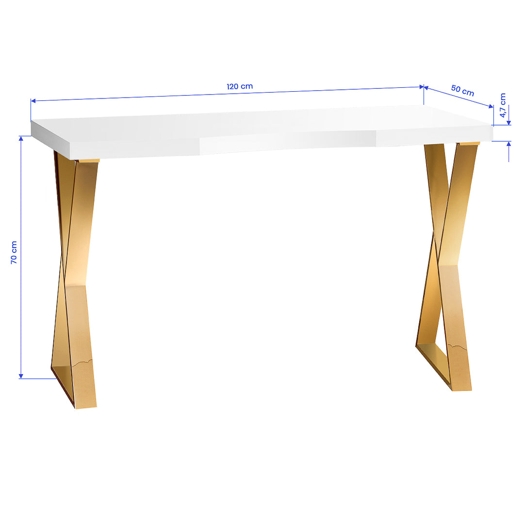 Table Manucure Momo 04 Or-Blanc - image 7