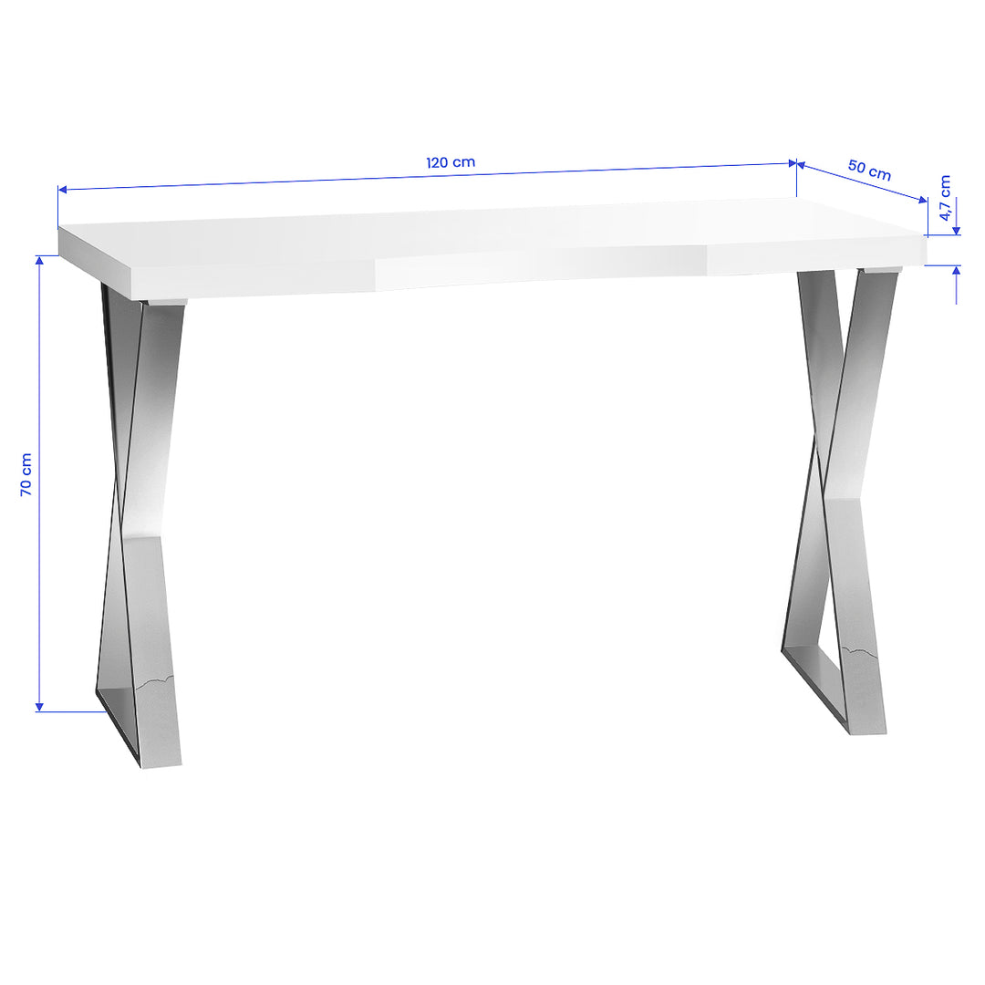 Table Manucure Momo 04 Argent-Blanc - image 7