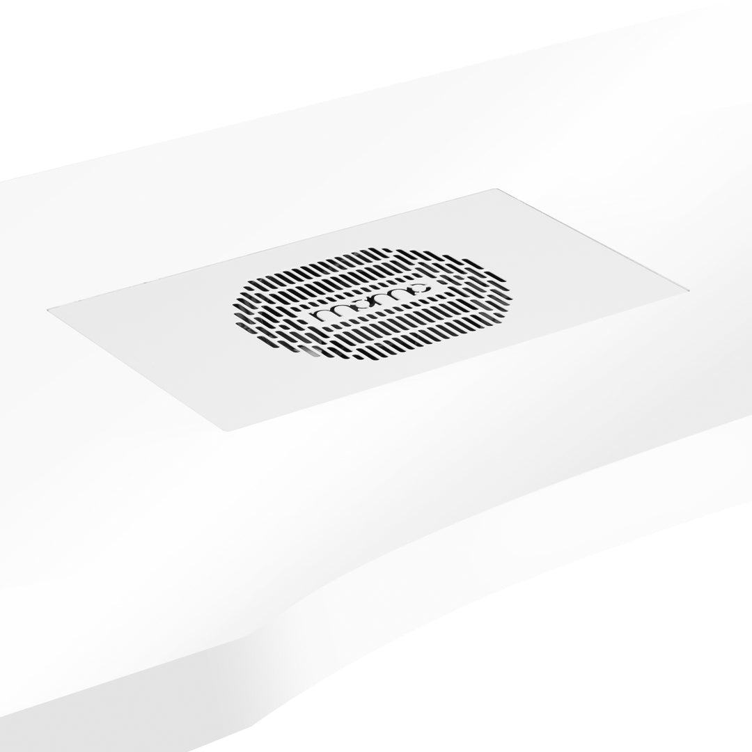 Table Manucure Momo 04 Argent-Blanc avec Aspirateur - image 4