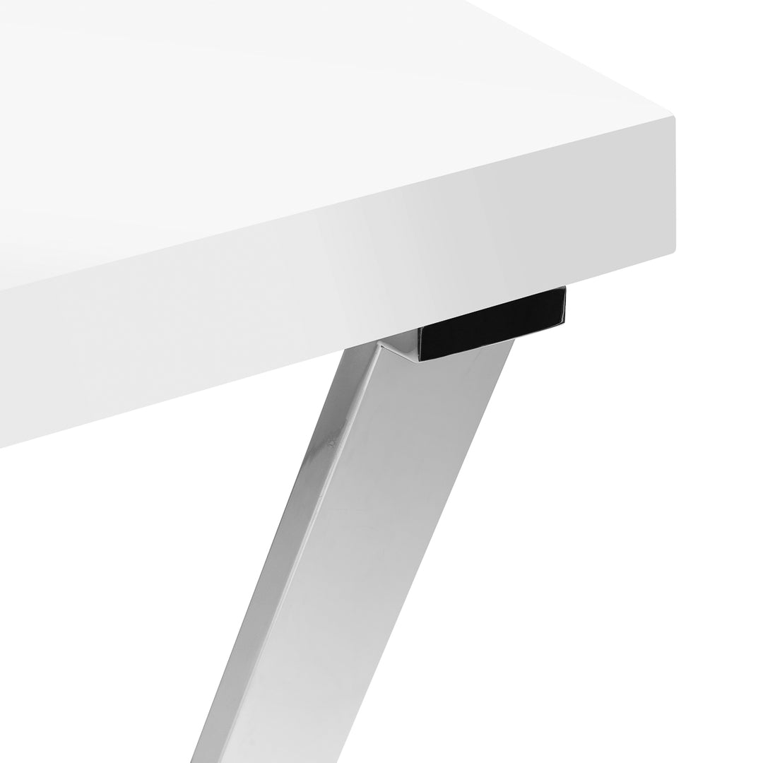 Table Manucure Momo 04 Argent-Blanc avec Aspirateur - image 5