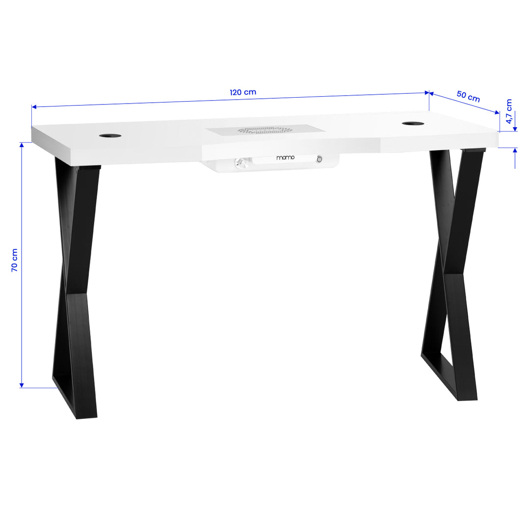 Table Manucure Momo 04 Noir-Blanc avec Aspirateur - image 18