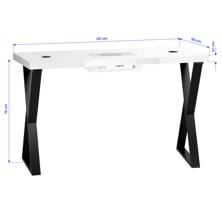 Table Manucure Momo 04 Noir-Blanc avec Aspirateur - image 18