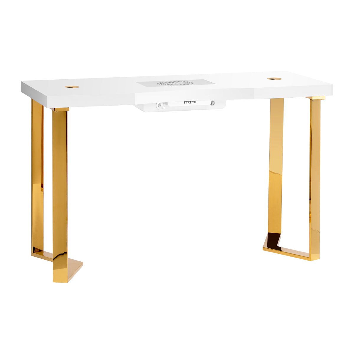 Table Manucure Momo 05 Or-Blanc avec Aspirateur
