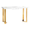 Table Manucure Momo 05 Or-Blanc avec Aspirateur