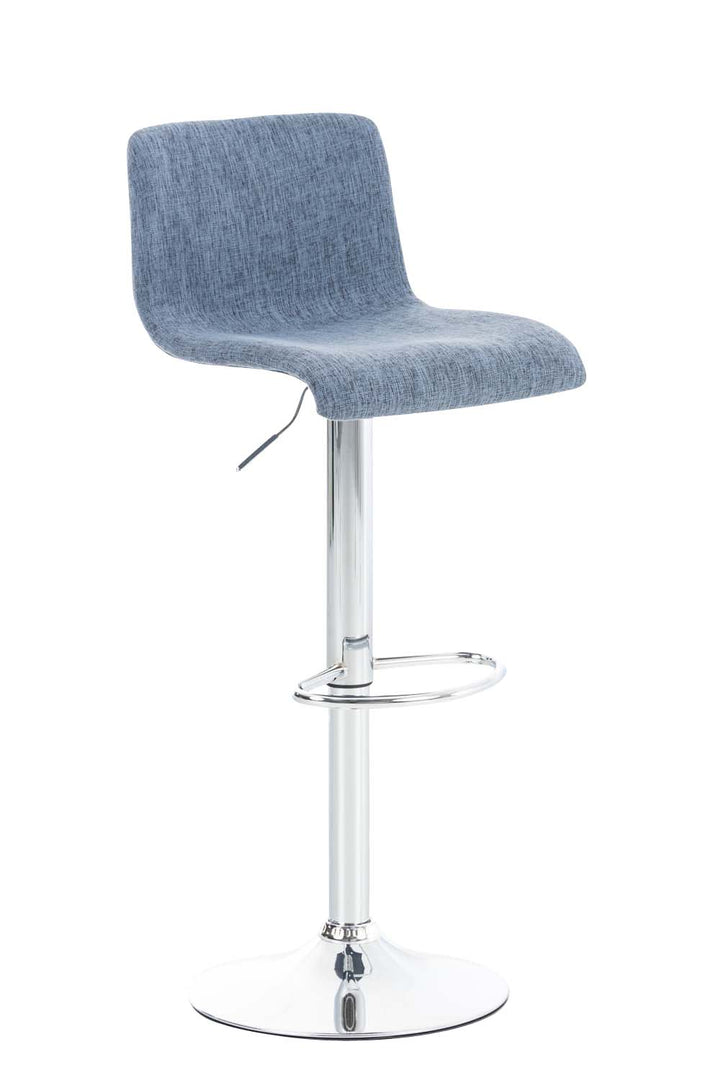 Tabouret de Bar avec Dossier Réglable Pivotant 105 Tissu Bleu