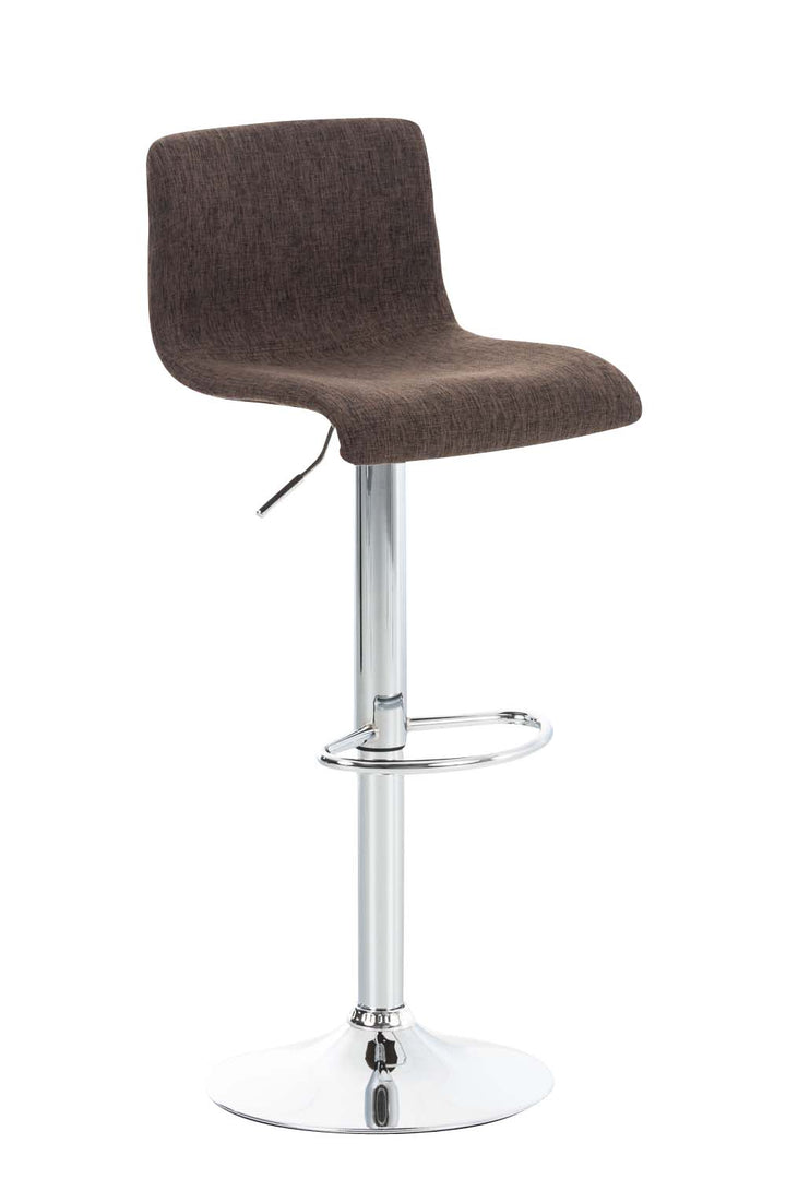 Tabouret de Bar avec Dossier Réglable Pivotant 105 Tissu Marron