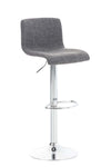 Tabouret de Bar avec Dossier Réglable Pivotant 105 Tissu Gris clair