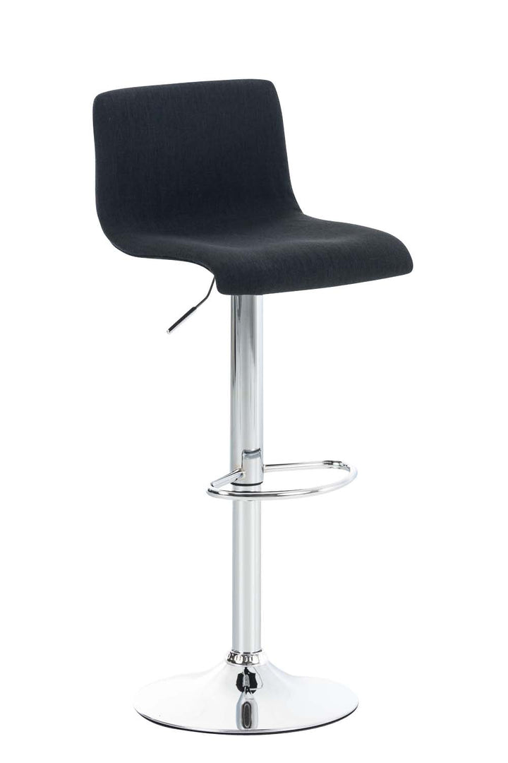 Tabouret de Bar avec Dossier Réglable Pivotant 105 Tissu Noir