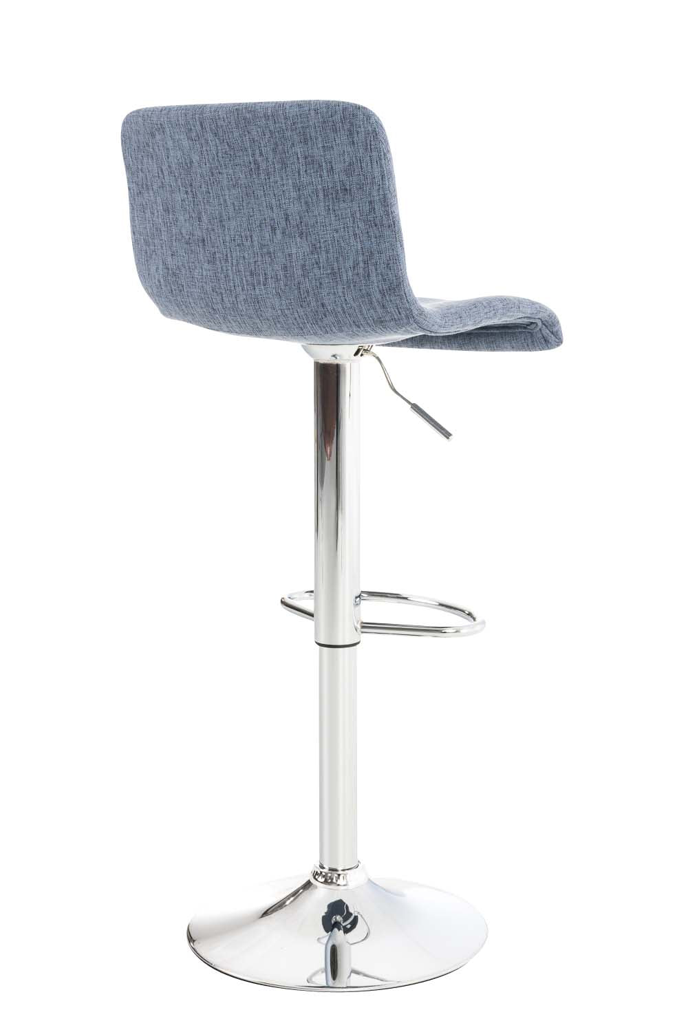 Tabouret de Bar avec Dossier Réglable Pivotant 105 Tissu Bleu - image 5