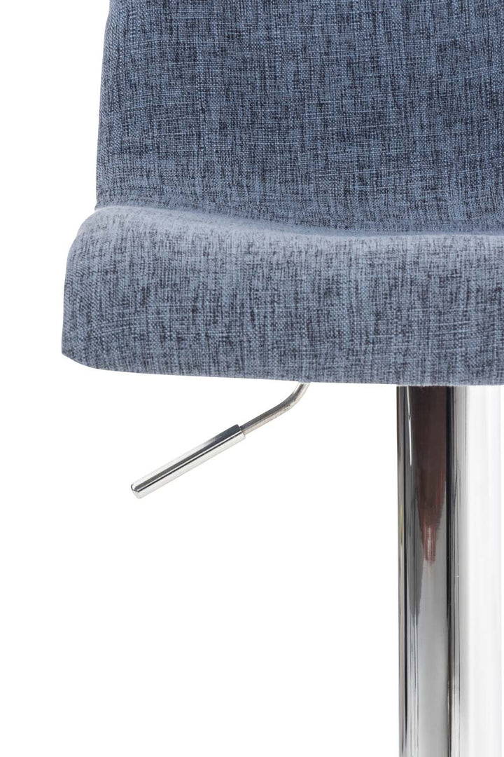 Tabouret de Bar avec Dossier Réglable Pivotant 105 Tissu Bleu - image 6