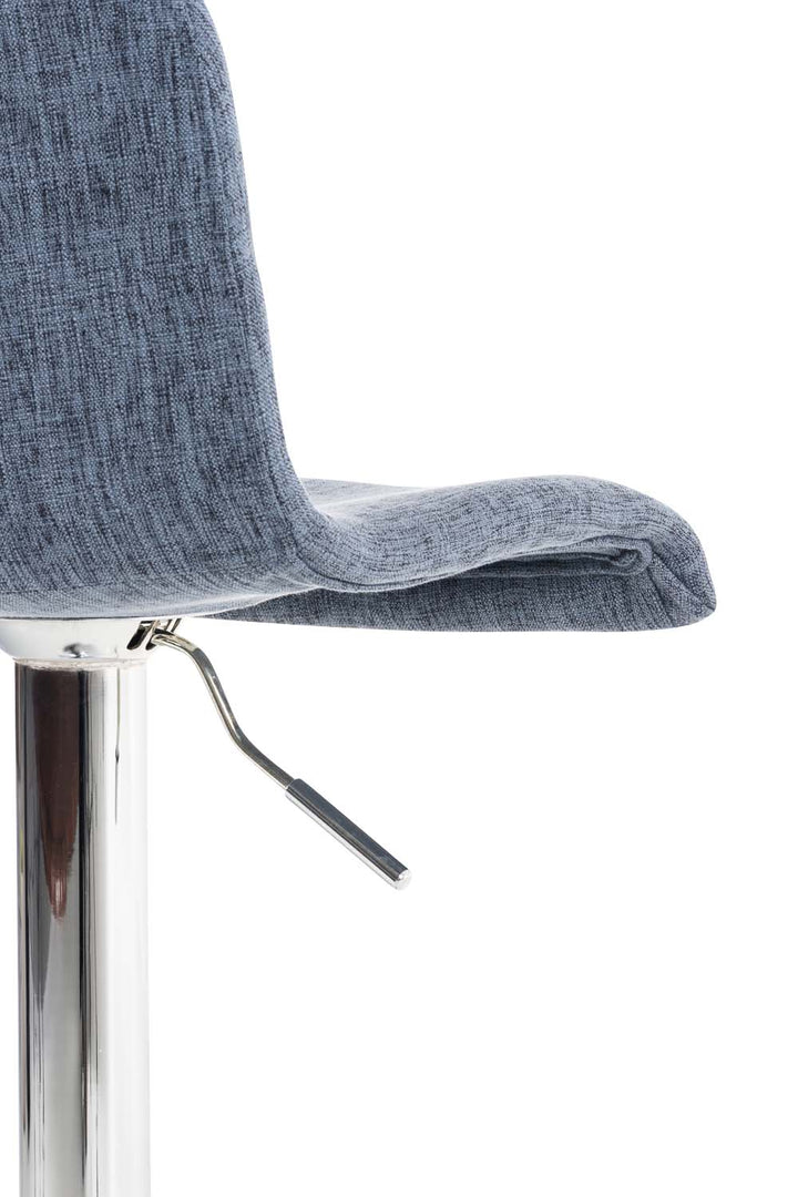 Tabouret de Bar avec Dossier Réglable Pivotant 105 Tissu Bleu - image 8