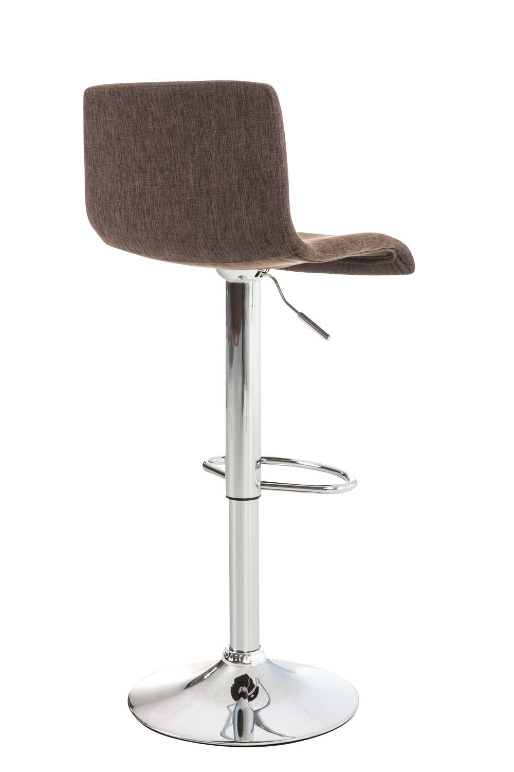 Tabouret de Bar avec Dossier Réglable Pivotant 105 Tissu Marron - image 5