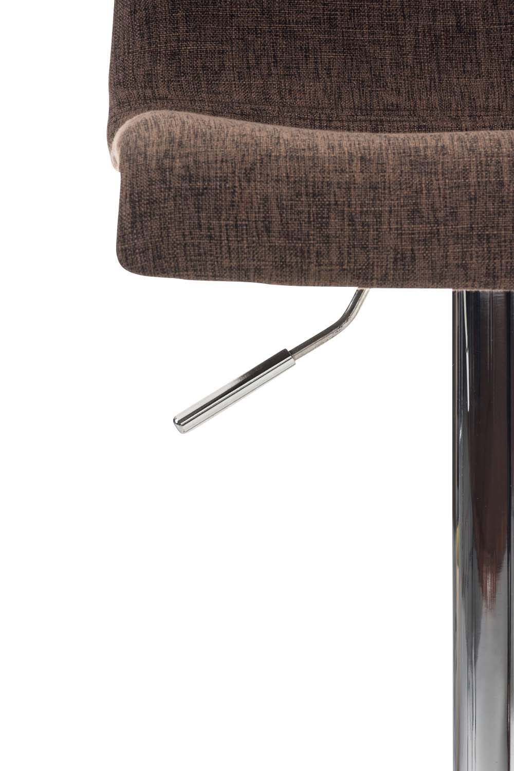 Tabouret de Bar avec Dossier Réglable Pivotant 105 Tissu Marron - image 6