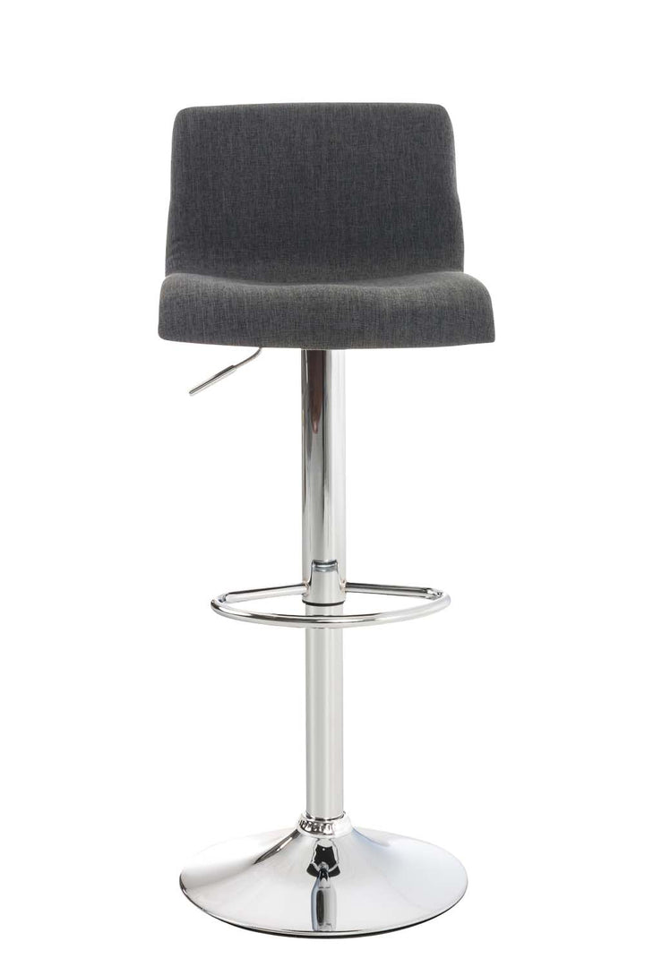 Tabouret de Bar avec Dossier Réglable Pivotant 105 Tissu Gris foncé - image 3