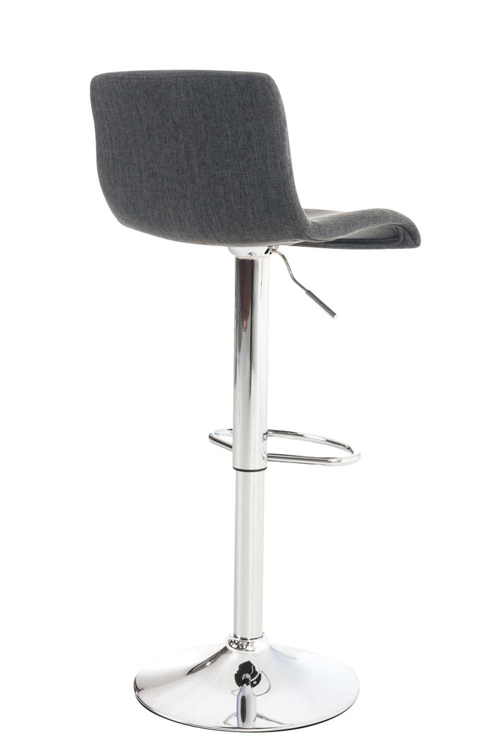 Tabouret de Bar avec Dossier Réglable Pivotant 105 Tissu Gris foncé - image 5