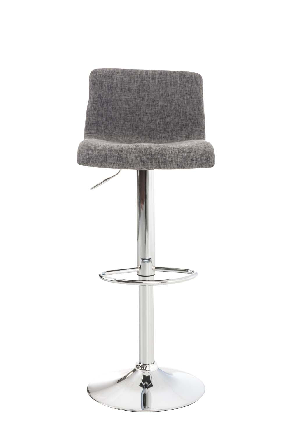 Tabouret de Bar avec Dossier Réglable Pivotant 105 Tissu Gris clair - image 3