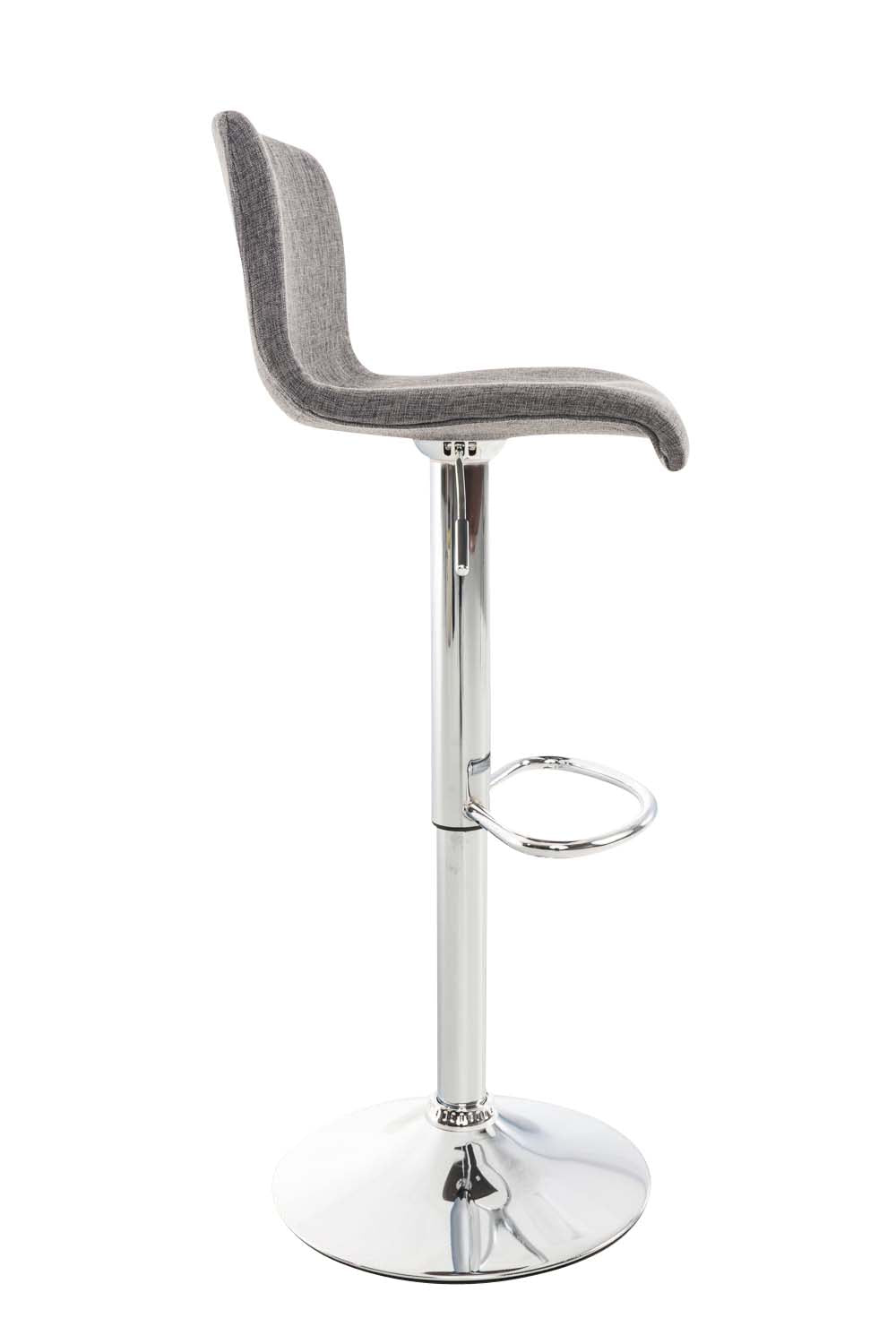 Tabouret de Bar avec Dossier Réglable Pivotant 105 Tissu Gris clair - image 4