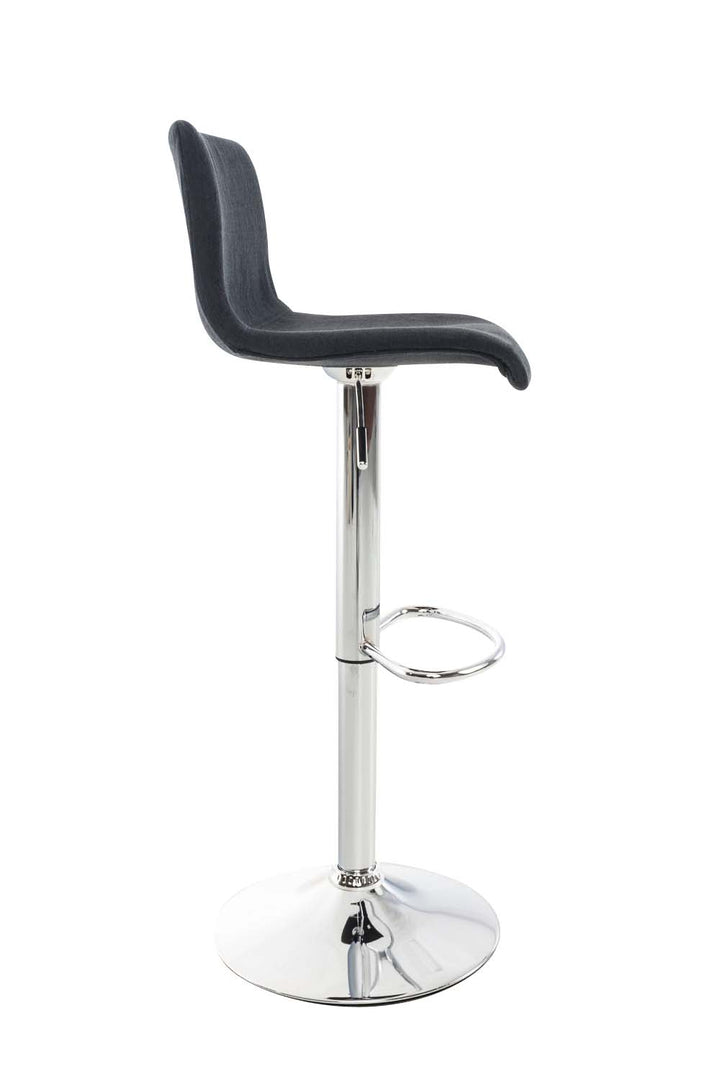 Tabouret de Bar avec Dossier Réglable Pivotant 105 Tissu Noir - image 4