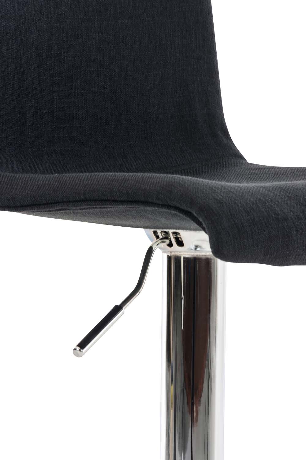 Tabouret de Bar avec Dossier Réglable Pivotant 105 Tissu Noir - image 7
