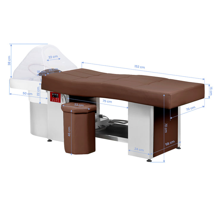 Unité de Lavage Gabbiano Head Spa 017 Lit Brun 18
