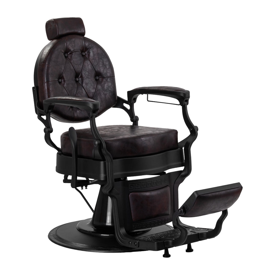 fauteuil de barbier gabbiano president marron 1